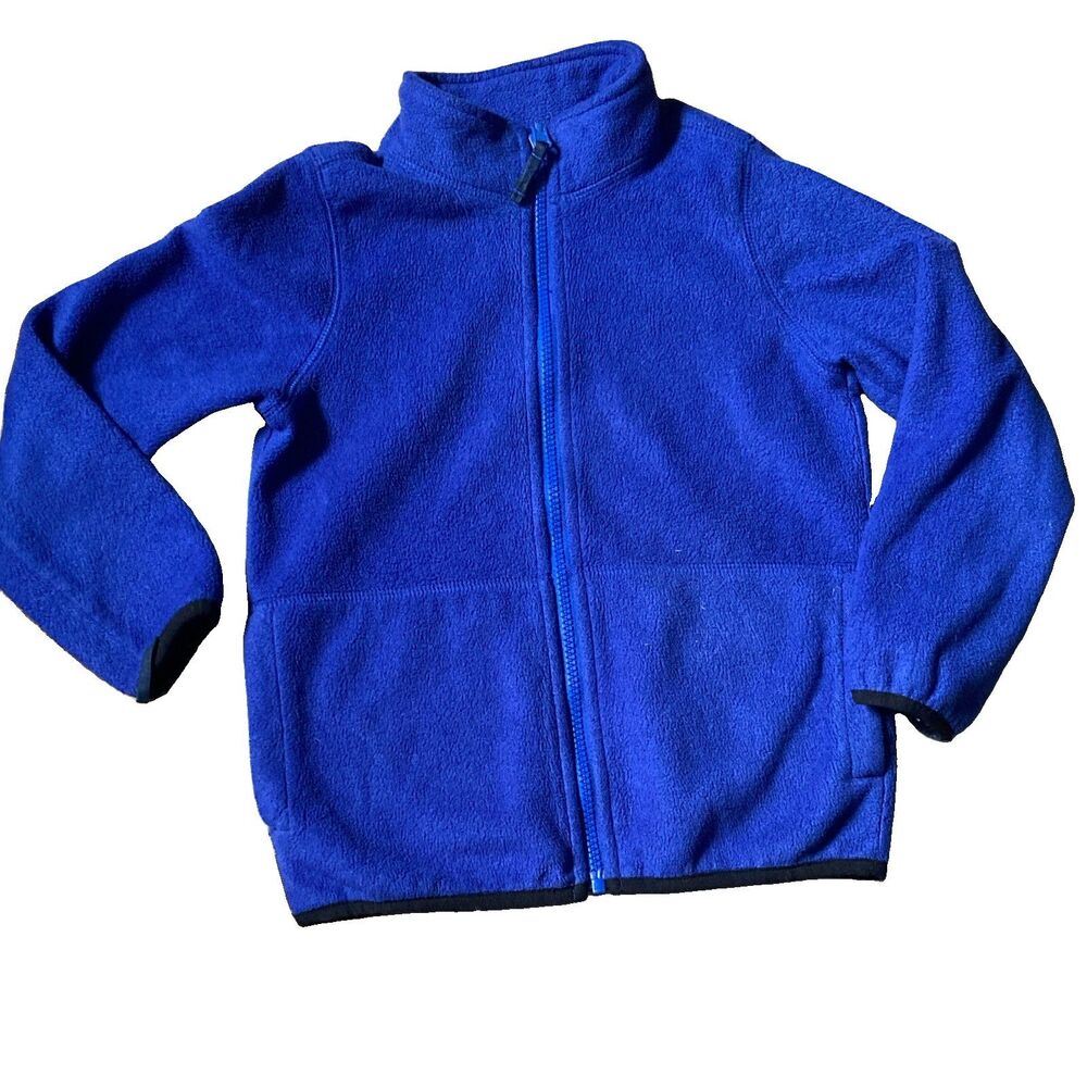 Boys 5/6 Children’s Place Blue Fleece Jacket Full Zip Long Sleeve
